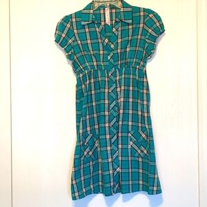 L.E.I by Taylor Swift Juniors Summer Sun Dress Real Plaid Large